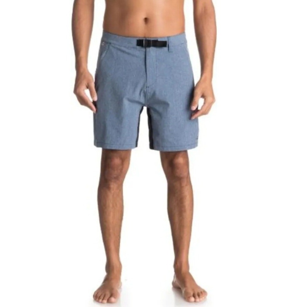 Quiksilver Waterman Venture Amphibian Shorts Mens 38 (39) Clip Belt Blue